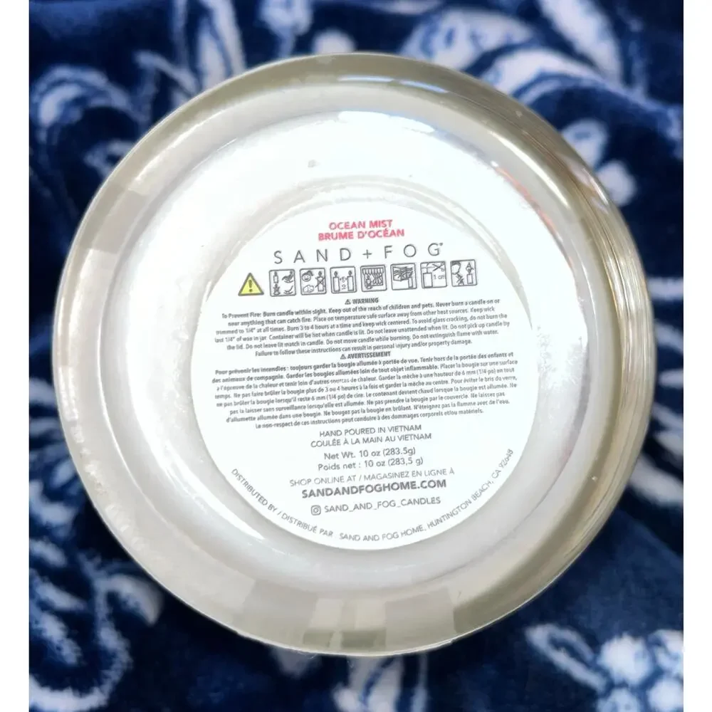 NEW! Sand + Fog Ocean Mist Scented Luxury Candle 10oz